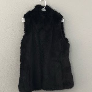 Banana Republic Black Fur Vest!